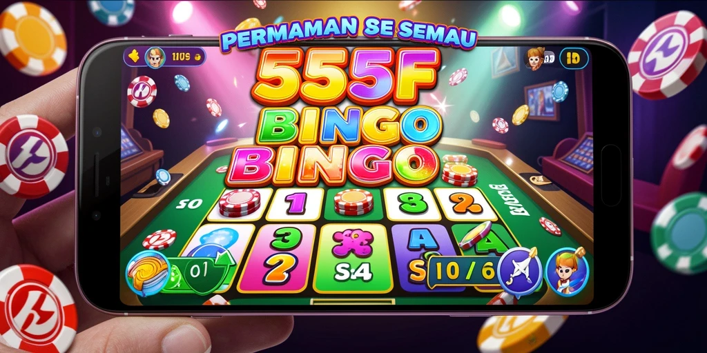 Gambaran gameplay Bingo di 555F yang menegangkan.