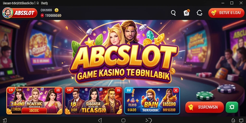 Tampilan gameplay menarik di ABCSLOT dengan berbagai pilihan permainan Kasino.