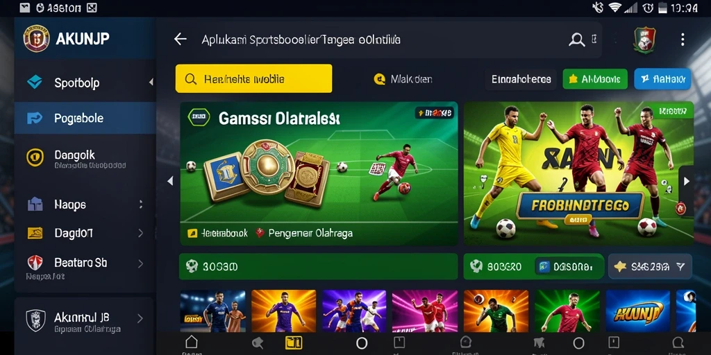 Tampilan antarmuka aplikasi AKUNJP yang menarik dan intuitif.