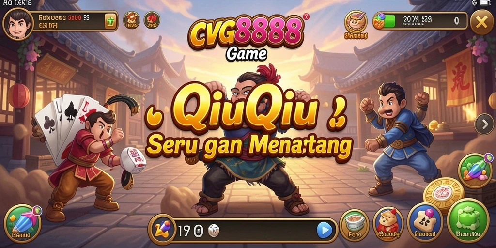 Tampilan gameplay seru QiuQiu di CVG8888.