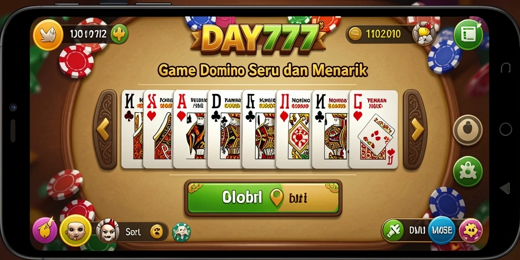 Tampilan gameplay seru dari game Domino DAY777 yang memikat.