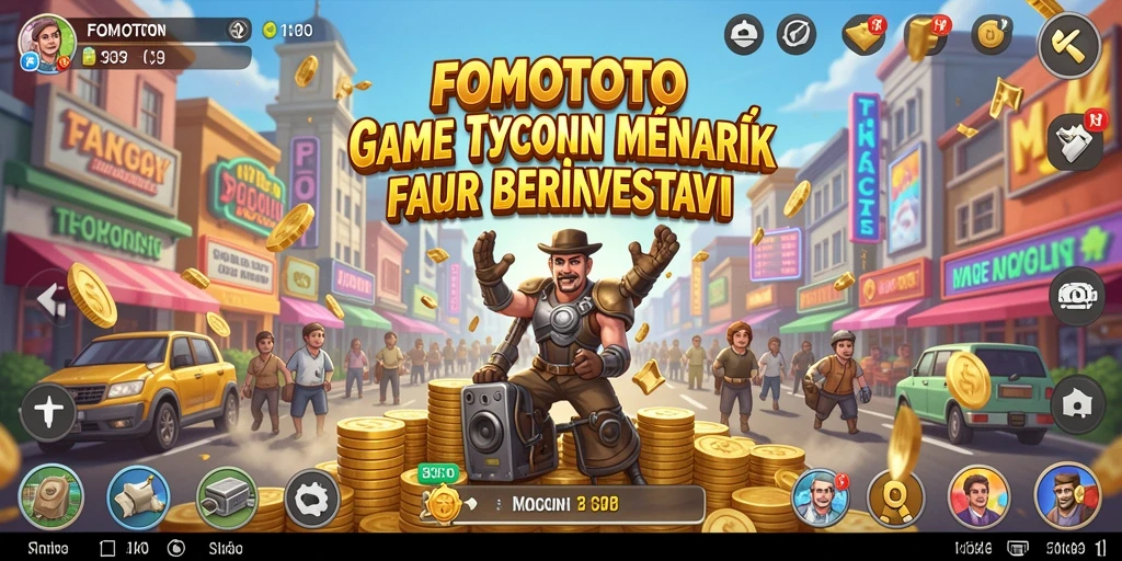 Screenshot gameplay FOMOTOTO menampilkan pemain mengelola bisnis dengan cerdas.