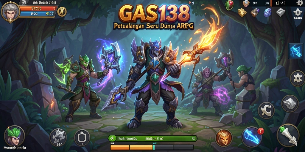 Tampilan gameplay GAS138 yang menegangkan dalam pertempuran ARPG.
