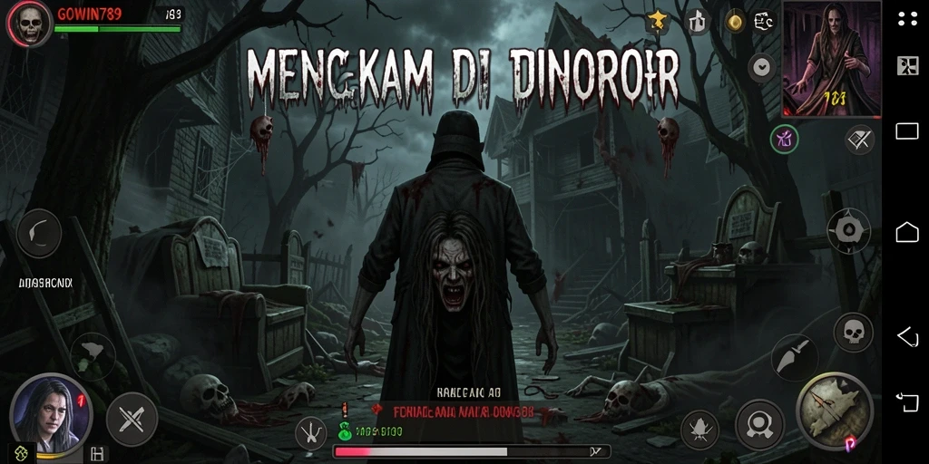 Gameplay GOWIN789 menampilkan suasana mencekam yang sangat menyeramkan.