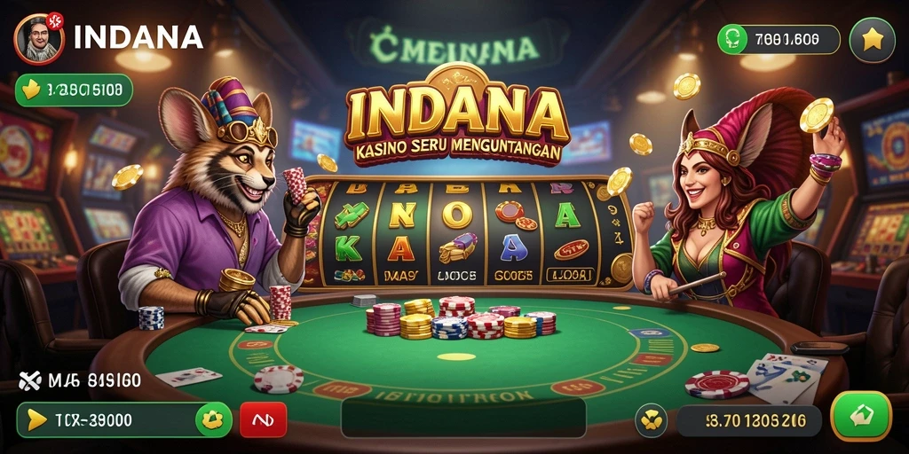 Tampilan screenshot INDAAA menampilkan suasana seru permainan Kasino.