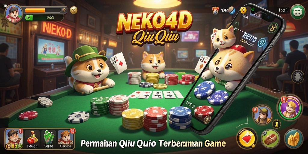Tampilan gameplay seru NEKO4D dengan aksi QiuQiu.
