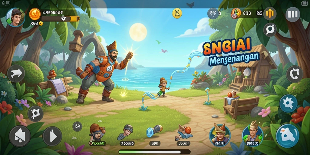 Tampilan gameplay seru RR89 dengan beragam tantangan menarik.